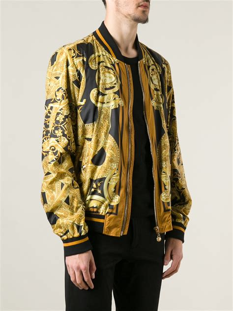 versace jacke herren gold|Versace coats for men.